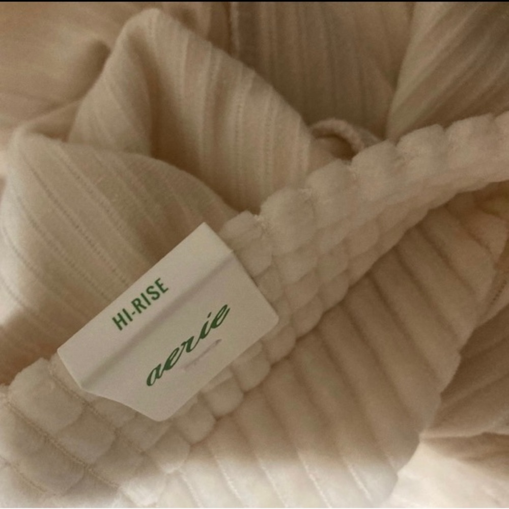 Aerie Groove On Velour Rib Flared High Rise Pants Size XL - Picture 12 of 13